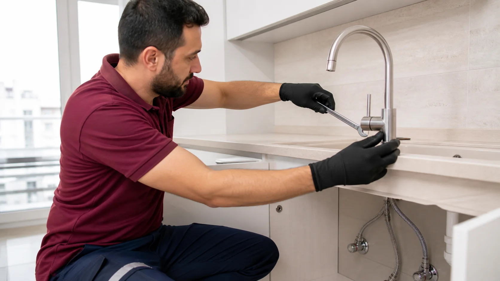 Musluk, lavabo ve batarya işleri için temsili görsel